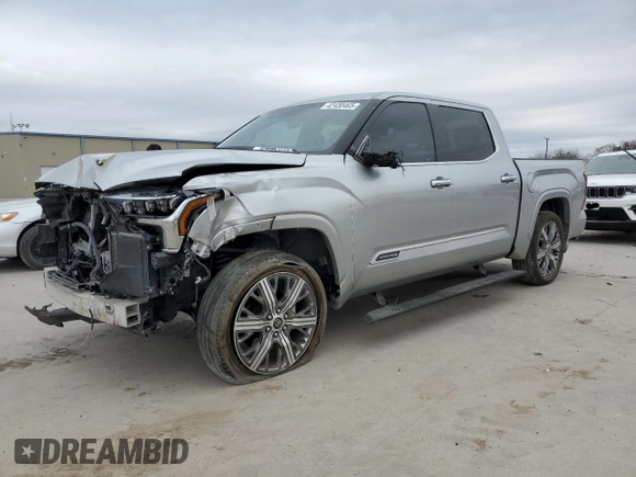 2023 Toyota Tundra Capstone Hybrid с VIN 5TFVC5DB6PX032166, выставлен на аукционе Copart как лот 42430465 с пробегом 39 910 миль миль и Списание • Salvage title. История ставок и продаж доступна на DreamBid. Изображение 1.