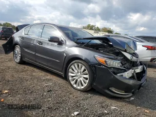 2014 Acura RLX Tech Pkg with VIN JH4KC1F54EC000323, listed as a Copart auction lot 72689144 with 0 mi miles and Salvage Title. Bid and sale history available at carsss.com. Image 4.