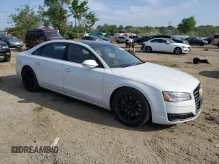 2015 Audi A8 4.0T with VIN WAU32AFD6FN006093, listed as a Copart auction lot 55259555 with 100,838 mi miles and Salvage title. Bid and sale history available at DreamBid. Image 4.