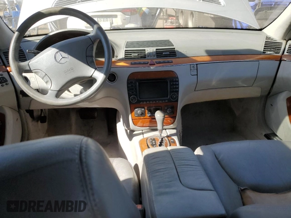 2003 Mercedes-Benz S-Class 4.3L with VIN WDBNG70JX3A319731, listed as a Copart auction lot 47300885 with 0 mi miles and Non Repairable. Bid and sale history available at carsss.com. Image 8.