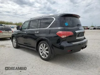 2011 Infiniti QX56 7-passenger with VIN JN8AZ2NE8B9005573, listed as a Copart auction lot 53086155 with 166,571 mi miles and Clean Title. Bid and sale history available at carsss.com. Image 2.