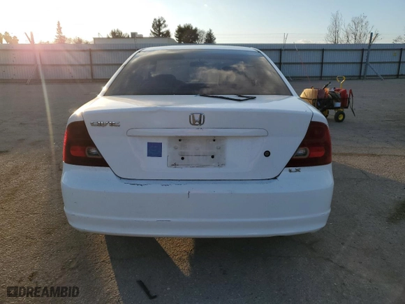 2002 Honda Civic LX with VIN 1HGEM22542L073003, listed as a Copart auction lot 43032965 with 139,871 mi miles and Clean Title. Bid and sale history available at carsss.com. Image 6.
