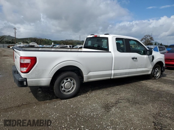 2022 Ford F-150 XL with VIN 1FTEX1CP0NKD24934, listed as a Copart auction lot 47757995 with 112,572 mi miles and Salvage title. Bid and sale history available at DreamBid. Image 3.