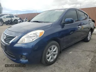 2012 Nissan Versa S with VIN 3N1CN7AP9CL943369, listed as a Copart auction lot 47636625 with 75,301 mi miles and Salvage Title. Bid and sale history available at carsss.com. Image 1.