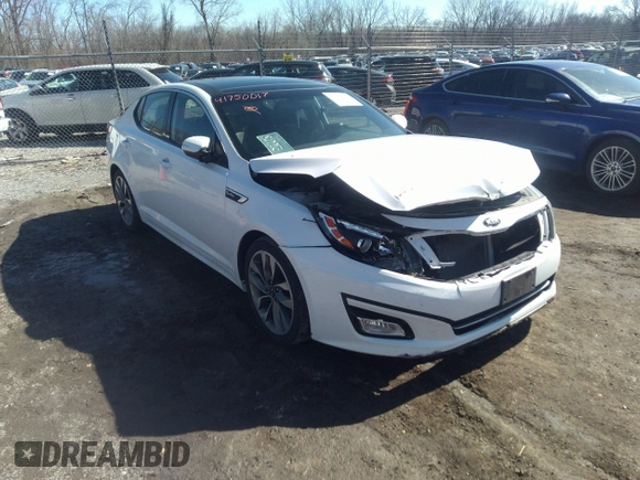 2015 Kia Optima SXL Turbo with VIN 5XXGR4A60FG378566, listed as a IAAI auction lot 41750017 with 111,850 mi miles and . Bid and sale history available at DreamBid. Image 1.