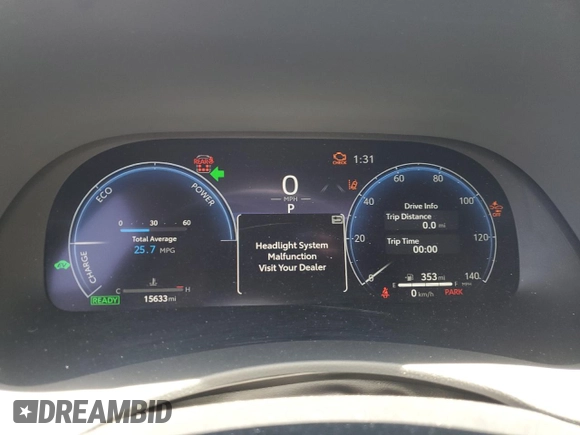 2023 Toyota Highlander Hybrid Limited with VIN 5TDXBRCH4PS575885, listed as a Copart auction lot 64304345 with 15,633 mi miles and Salvage title. Bid and sale history available at DreamBid. Image 9.