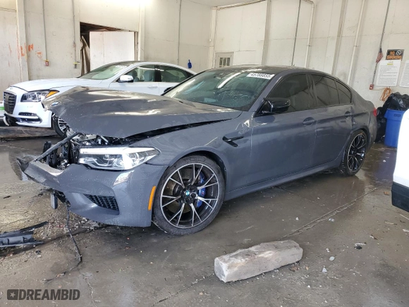 2019 BMW M5 with VIN WBSJF0C56KB448320, listed as a Copart auction lot 45788855 with 70,959 mi miles and Salvage Title. Bid and sale history available at carsss.com. Image 1.