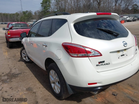 2014 Nissan Murano SL with VIN JN8AZ1MU1EW418461, listed as a IAAI auction lot 41690883 with 191,612 mi miles. Bid and sale history available at carsss.com. Image 3.