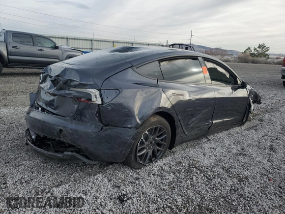2025 Tesla Model 3 Long Range with VIN 5YJ3E1EA0SF902075, listed as a Copart auction lot 85525094 with Not Provided miles and Salvage Title. Bid and sale history available at DreamBid. Image 3.