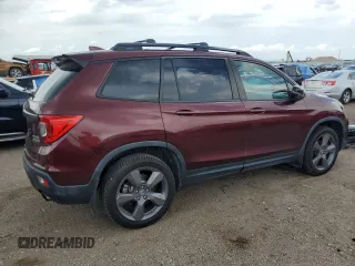 2019 Honda Passport Touring с VIN 5FNYF8H97KB016820, выставлен на аукционе Copart как лот 61562855 с пробегом 41 772 миль миль и Списание • Salvage title. История ставок и продаж доступна на DreamBid. Изображение 3.