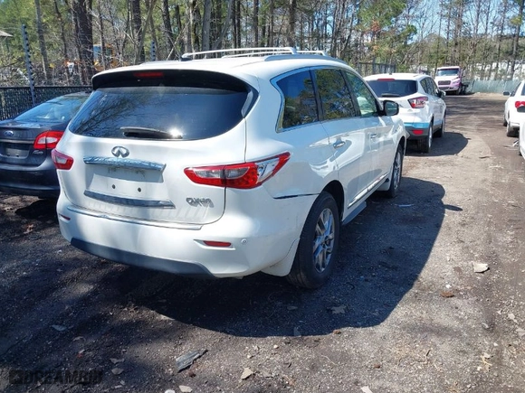 2014 Infiniti QX60 with VIN 5N1AL0MM0EC516000, listed as a IAAI auction lot 41890913 with 165,627 mi miles. Bid and sale history available at carsss.com. Image 4.