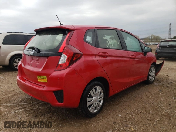 2016 Honda Fit LX with VIN JHMGK5H53GX021057, listed as a Copart auction lot 52970725 with 38,181 mi miles and Salvage title. Bid and sale history available at DreamBid. Image 3.