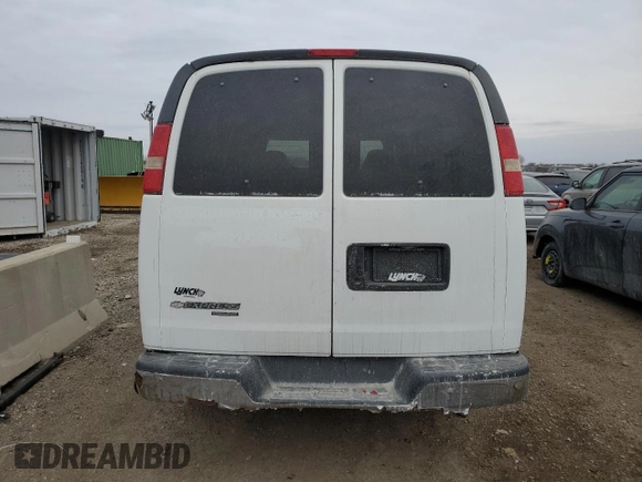2009 Chevrolet Express Passenger with VIN 1GAHG35K291173593, listed as a Copart auction lot 43442085 with Not provided miles and Salvage title. Bid and sale history available at DreamBid. Image 6.