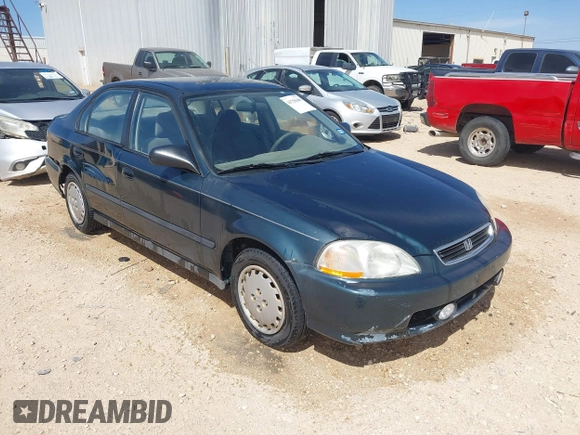 1997 Honda Civic DX with VIN 2HGEJ6623VH528179, listed as a IAAI auction lot 41756380 with 155,741 mi miles. Bid and sale history available at carsss.com. Image 1.