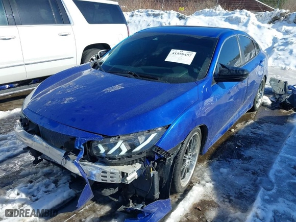 2019 Honda Civic Sedan Sport with VIN 2HGFC2F86KH605182, listed as a IAAI auction lot 41558457 with 84,246 mi miles. Bid and sale history available at carsss.com. Image 2.