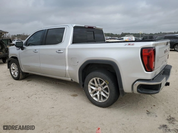 2021 GMC Sierra 1500 SLT with VIN 3GTU9DED1MG256465, listed as a Copart auction lot 44262085 with 54,772 mi miles and Salvage Title. Bid and sale history available at carsss.com. Image 2.