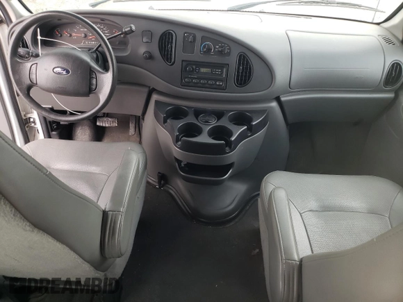 2008 Ford Econoline Passenger XL with VIN 1FMNE11W58DB33613, listed as a Copart auction lot 59142445 with 70,107 mi miles and Salvage title. Bid and sale history available at DreamBid. Image 8.