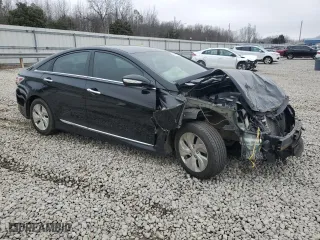 2013 Hyundai Sonata Hybrid with VIN KMHEC4A44DA050210, listed as a Copart auction lot 43959825 with 0 mi miles and Salvage Title. Bid and sale history available at carsss.com. Image 4.