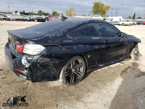 2015 BMW M4 with VIN WBS3R9C52FK329416, listed as a Copart auction lot 74983703 with 0 mi miles. Bid and sale history available at carsss.com. Image 3.