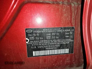 2017 Hyundai Sonata 2.4L with VIN 5NPE24AF0HH534818, listed as a Copart auction lot 48246895 with 123,436 mi miles and Clean Title. Bid and sale history available at carsss.com. Image 12.
