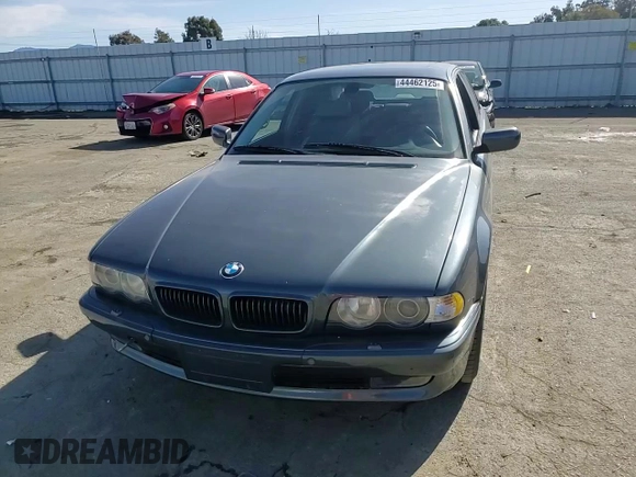 2001 BMW 7 Series 740i with VIN WBAGG83421DN87364, listed as a Copart auction lot 44462125 with 123,519 mi miles and Salvage title. Bid and sale history available at DreamBid. Image 11.