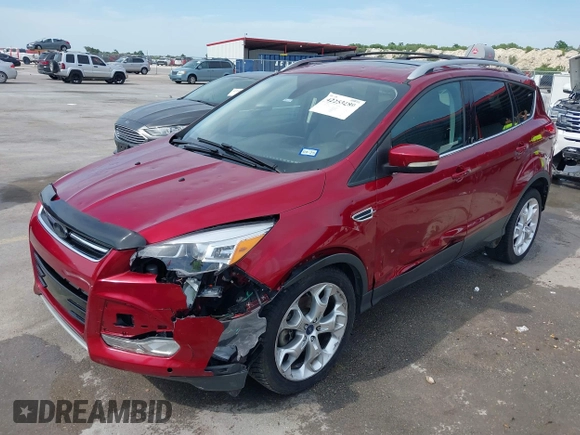 2013 Ford Escape Titanium with VIN 1FMCU0J98DUC93235, listed as a IAAI auction lot 42253289 with 107,030 mi miles and . Bid and sale history available at DreamBid. Image 2.