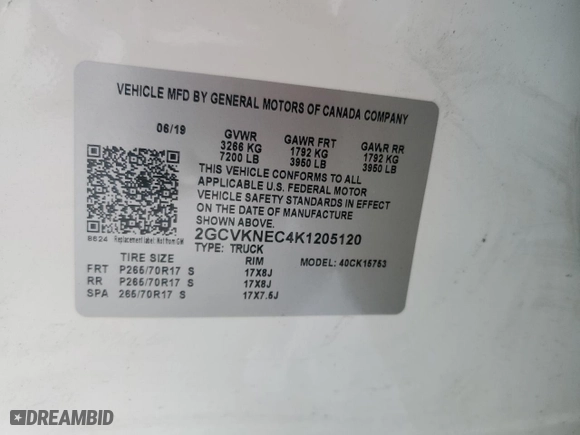 2019 Chevrolet Silverado 1500 LD Work Truck with VIN 2GCVKNEC4K1205120, listed as a Copart auction lot 52136785 with 90,611 mi miles and Clean Title. Bid and sale history available at carsss.com. Image 12.