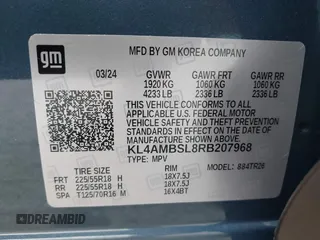 2024 Buick Encore GX Preferred with VIN KL4AMBSL8RB207968, listed as a IAAI auction lot 40748272 with 5,096 mi miles and . Bid and sale history available at DreamBid. Image 9.