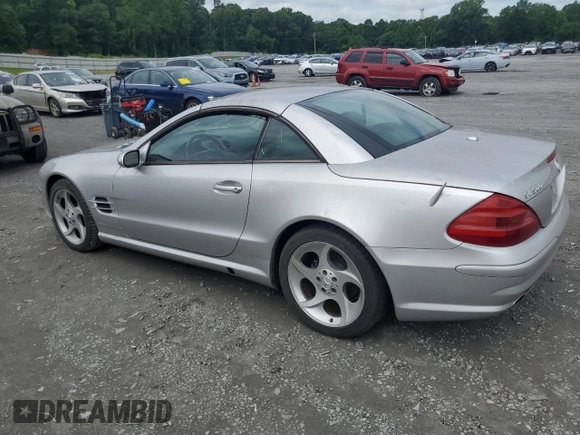 2005 Mercedes-Benz SL 500 with VIN WDBSK75F95F104935, listed as a Copart auction lot 60493705 with 89,994 mi miles and Salvage title. Bid and sale history available at DreamBid. Image 2.