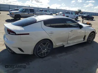 2022 Kia Stinger GT1 with VIN KNAE45LC0N6107838, listed as a Copart auction lot 49623675 with 42,338 mi miles and Salvage Title. Bid and sale history available at DreamBid. Image 3.