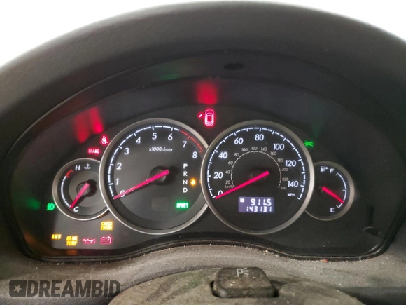 2006 Subaru Legacy Outback with VIN 4S4BP61C667312447, listed as a Copart auction lot 57755835 with 143,131 mi miles and Clean title. Bid and sale history available at DreamBid. Image 9.