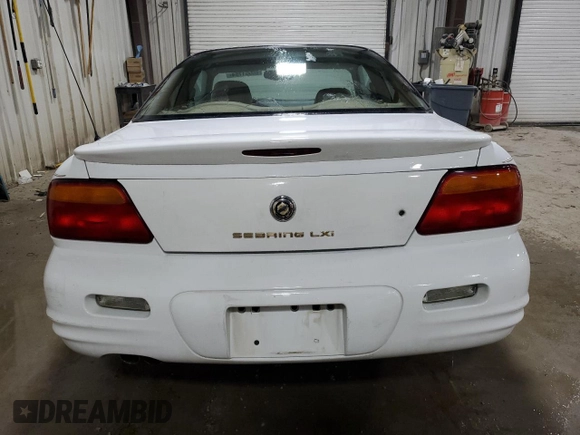 1998 Chrysler Sebring LXi z VIN 4C3AU52N6WE127896, wystawiony jako Copart lot #80051754 z przebiegiem 71 034 mil mil oraz Szkoda całkowita • Salvage title. Historia ofert i sprzedaży dostępna na DreamBid. Obrazek 6.