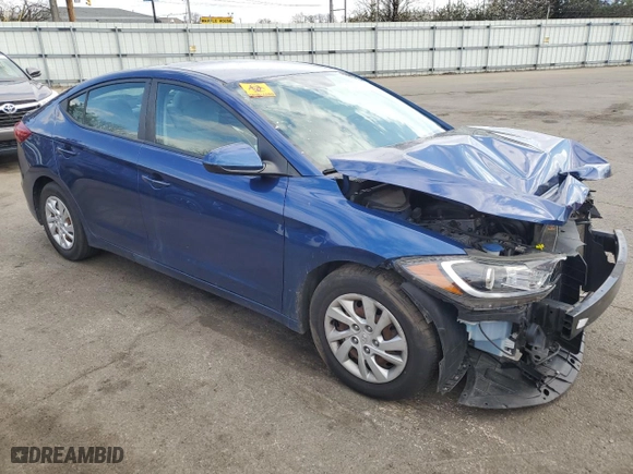 2018 Hyundai Elantra SE with VIN 5NPD74LFXJH347537, listed as a Copart auction lot 50220045 with 0 mi miles and Salvage Title. Bid and sale history available at carsss.com. Image 4.