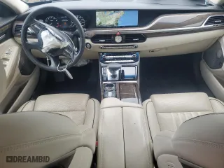 2019 Genesis G90 3.3T Premium with VIN KMHG34JA8KU050754, listed as a Copart auction lot 72037554 with 52,318 mi miles and Salvage Title. Bid and sale history available at carsss.com. Image 8.