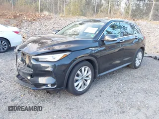 2019 Infiniti QX50 Luxe with VIN 3PCAJ5M34KF126269, listed as a IAAI auction lot 41278165 with 88,413 mi miles and . Bid and sale history available at DreamBid. Image 2.