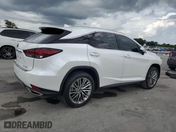2021 Lexus RX 350 with VIN 2T2JZMDA5MC299559, listed as a Copart auction lot 60450495 with 24,390 mi miles and Salvage title. Bid and sale history available at DreamBid. Image 3.