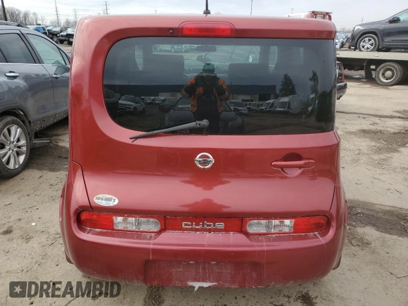 2012 Nissan Cube 1.8 S with VIN JN8AZ2KR9CT252628, listed as a Copart auction lot 47381215 with 183,723 mi miles and Salvage Title. Bid and sale history available at carsss.com. Image 6.