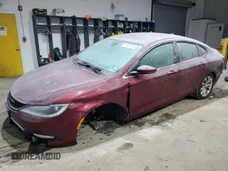 2015 Chrysler 200 C with VIN 1C3CCCCG5FN561700, listed as a Copart auction lot 89077495 with 86,180 mi miles and Salvage Title. Bid and sale history available at carsss.com. Image 1.