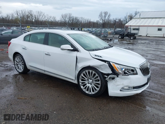 2014 Buick LaCrosse Premium II with VIN 1G4GF5G39EF305460, listed as a IAAI auction lot 41951229 with 127,188 mi miles and . Bid and sale history available at DreamBid. Image 1.