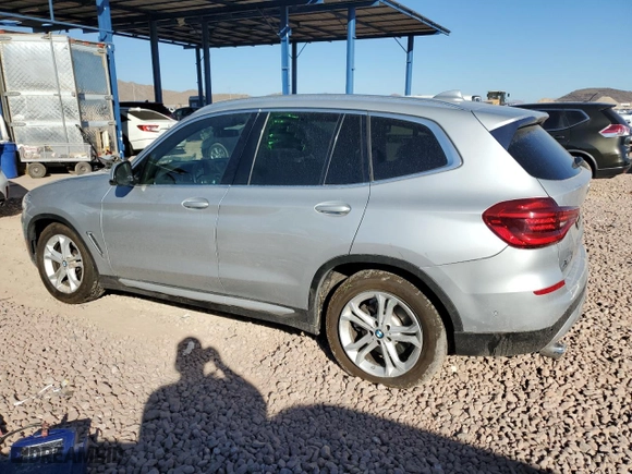 2021 BMW X3 sDrive30i with VIN 5UXTY3C00M9E07709, listed as a Copart auction lot 43993205 with 65,707 mi miles and Salvage Title. Bid and sale history available at carsss.com. Image 2.