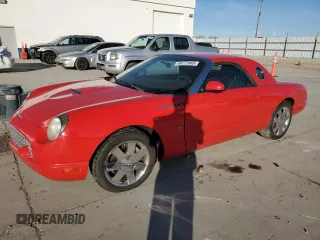 2002 Ford Thunderbird w/Hardtop Premium with VIN 1FAHP60A82Y118169, listed as a Copart auction lot 48772465 with 23,648 mi miles and Salvage Title. Bid and sale history available at carsss.com. Image 1.