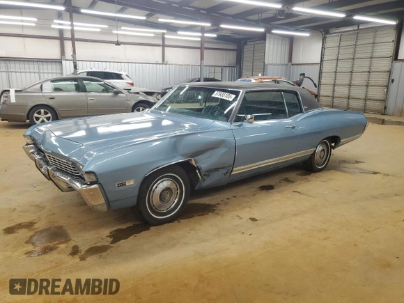 1968 Chevrolet Caprice z VIN 166478S230696, wystawiony jako Copart lot #57935105 z przebiegiem 21 735 mil mil oraz Szkoda całkowita • Salvage title. Historia ofert i sprzedaży dostępna na DreamBid. Obrazek 1.