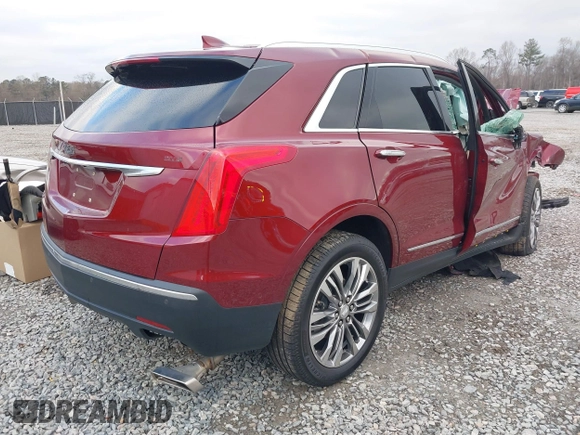 2017 Cadillac XT5 Premium Luxury AWD with VIN 1GYKNERS6HZ297417, listed as a IAAI auction lot 41600193 with 1 mi miles. Bid and sale history available at carsss.com. Image 4.