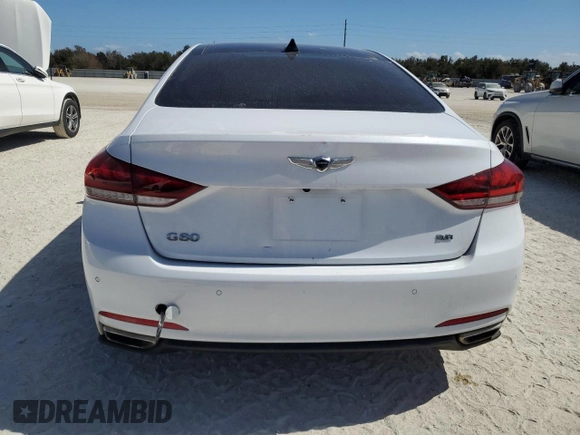 2017 Genesis G80 3.8L with VIN KMHGN4JE6HU193658, listed as a Copart auction lot 80803104 with Not Provided miles and Salvage Title. Bid and sale history available at DreamBid. Image 6.