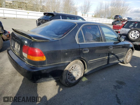 1998 Honda Civic EX with VIN 2HGEJ8643WH503510, listed as a Copart auction lot 50987235 with 247,265 mi miles and Salvage Title. Bid and sale history available at carsss.com. Image 3.
