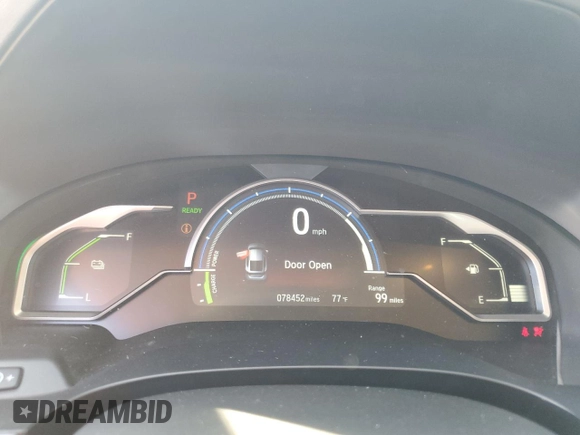 2018 Honda Clarity Plug-In Hybrid with VIN JHMZC5F16JC014141, listed as a Copart auction lot 77405734 with 78,452 mi miles and Clean Title. Bid and sale history available at carsss.com. Image 9.