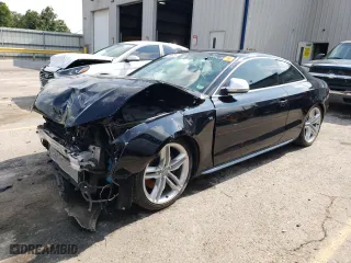 2009 Audi S5 with VIN WAURV78T09A032144, listed as a Copart auction lot 63495234 with 0 mi miles and Salvage Title. Bid and sale history available at carsss.com. Image 1.