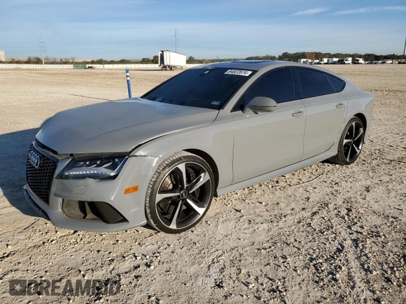 2015 Audi RS 7 Prestige z VIN WUAW2AFC7FN901067, wystawiony jako Copart lot #84822874 z przebiegiem 85 329 mil mil oraz Szkoda całkowita • Salvage title. Historia ofert i sprzedaży dostępna na DreamBid. Obrazek 1.
