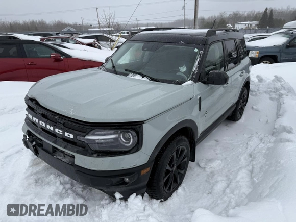 2021 Ford Bronco Sport Outer Banks with VIN 3FMCR9C68MRA13717, listed as a Copart auction lot 51311205 with 75,685 mi miles and Salvage title. Bid and sale history available at DreamBid. Image 1.