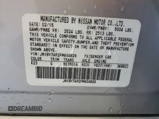 2015 Infiniti Q50 Premium с VIN JN1BV7AR2FM404826, выставлен на аукционе Copart как лот 56673075 с пробегом 139 005 миль миль и Чистый • Clean title. История ставок и продаж доступна на DreamBid. Изображение 12.